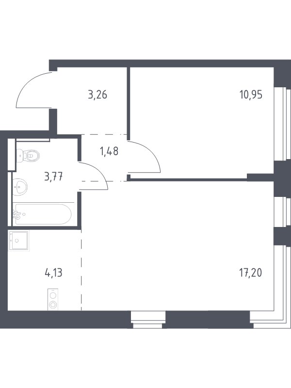 Продажа 1-комн квартиры в новостройке Егорово п., Колхозная ул.,  к. 3.1