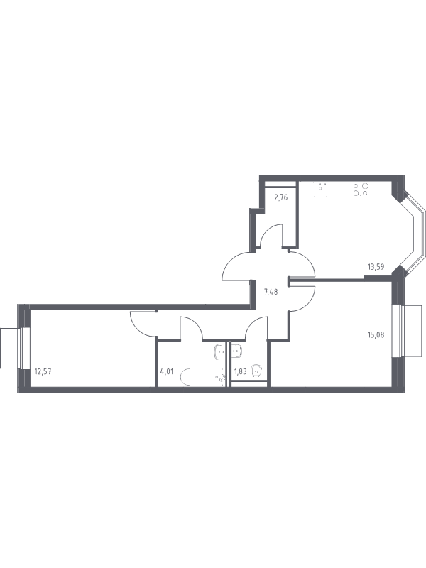 Продажа 2-комн квартиры в новостройке Москва г., Донецкая ул.,  к. 2