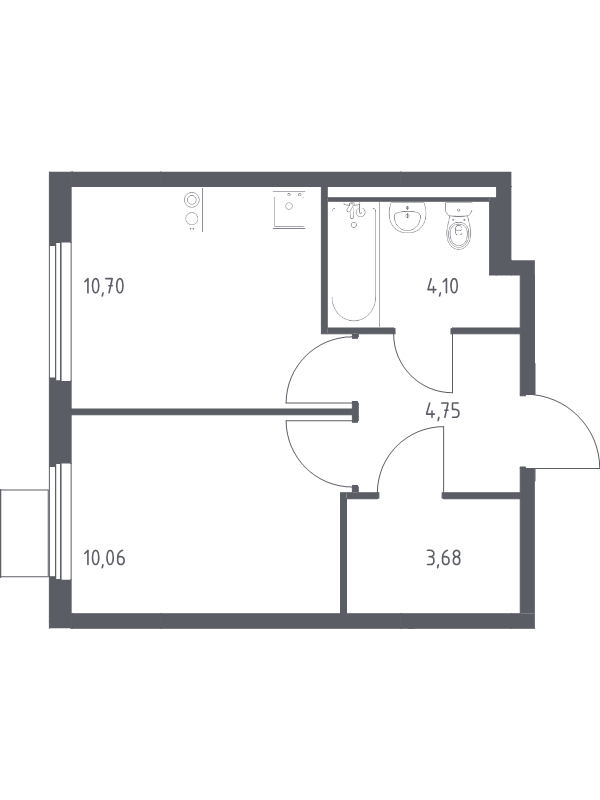 Продажа 1-комн квартиры в новостройке Коробово д., 10 км до МКАД,  к. 8.1