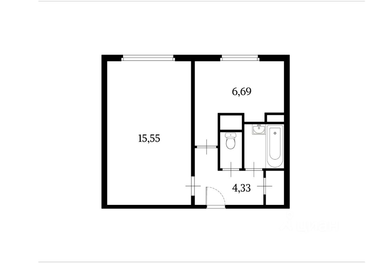 Продажа 1-комн квартиры на вторичном рынке улица Бабушкина, 115к2