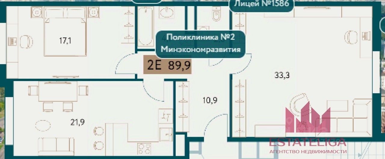 Продажа 2-комн квартиры на вторичном рынке Винницкая улица, 8к1