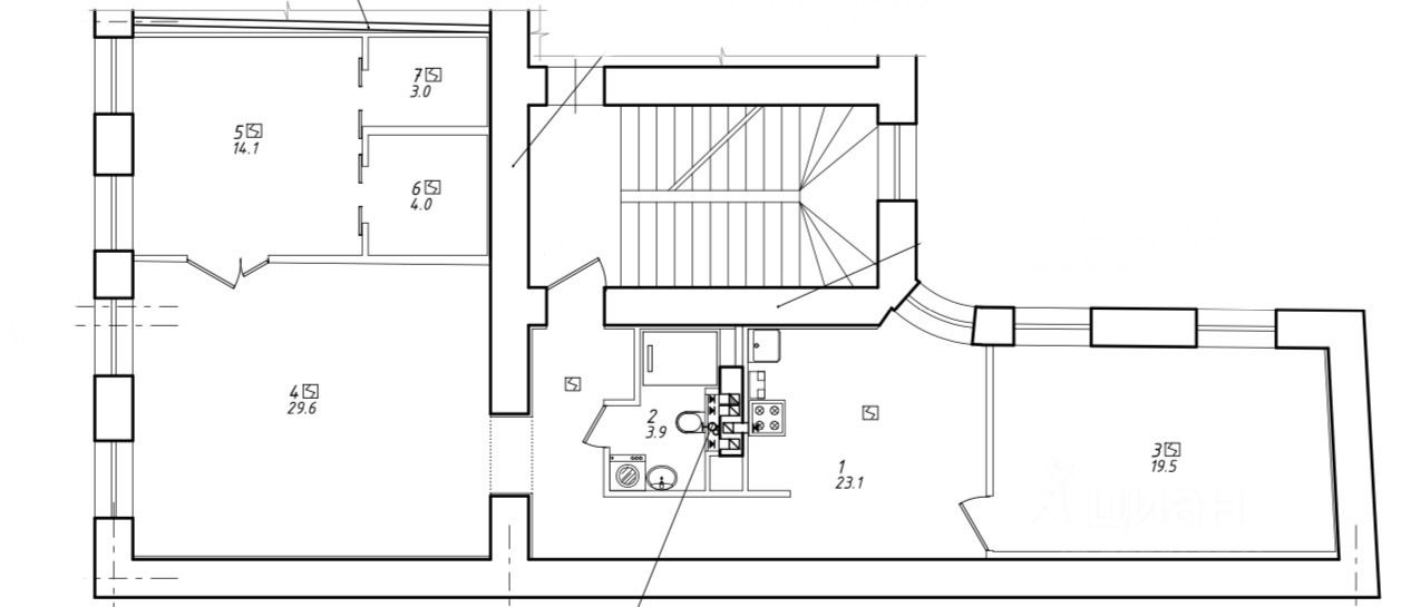 Продажа 3-комн квартиры на вторичном рынке набережная Реки Фонтанки, 45
