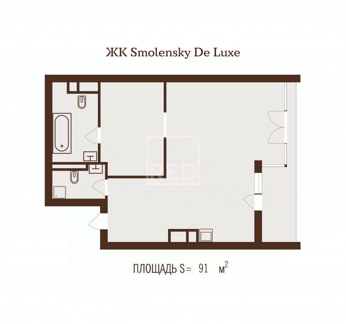 Продажа 2-комн квартиры на вторичном рынке 1-й Смоленский переулок, 21