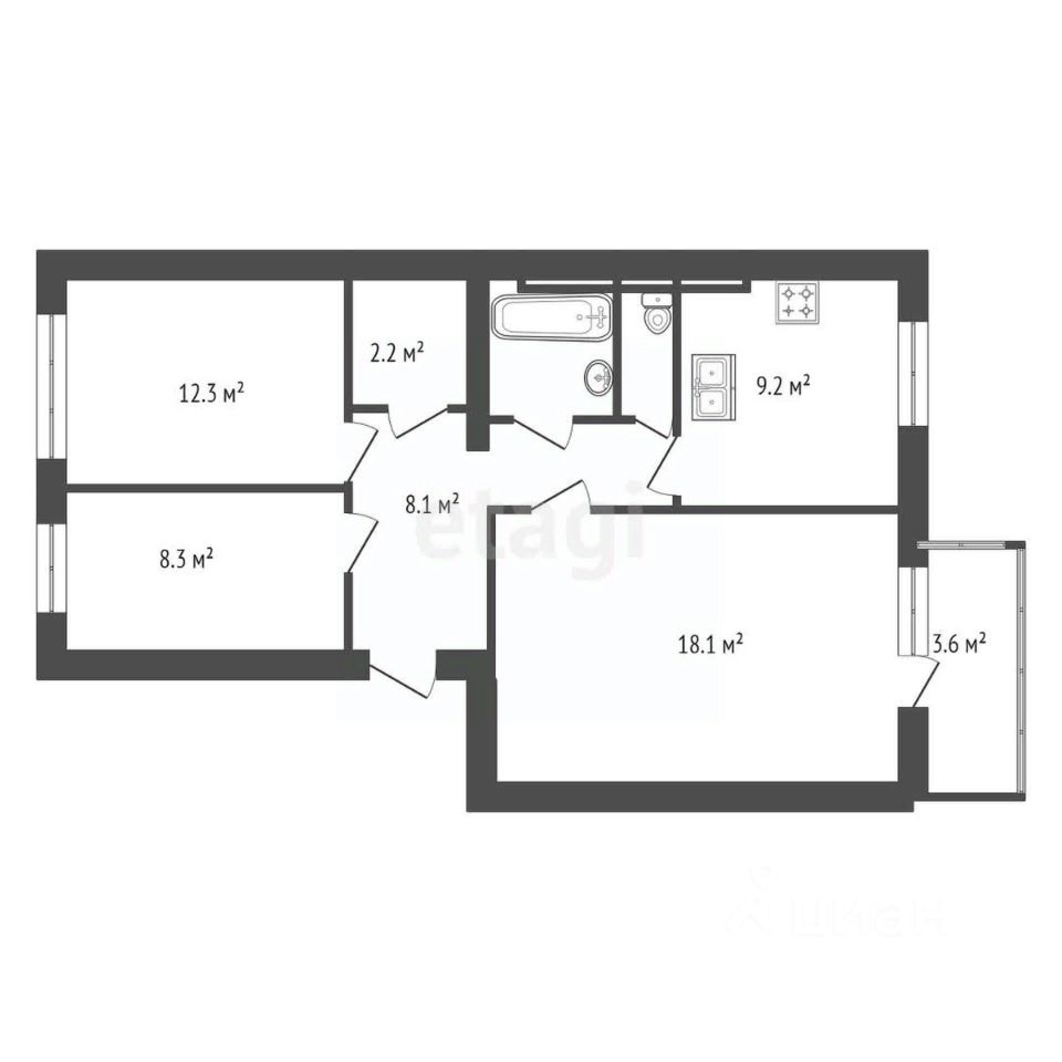 Продажа 3-комн квартиры на вторичном рынке Сестрорецк, улица Первого Мая, 1