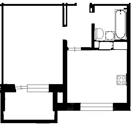 Аренда 1-комн квартиры на вторичном рынке с. Домодедово, улица Творчества, 5к1
