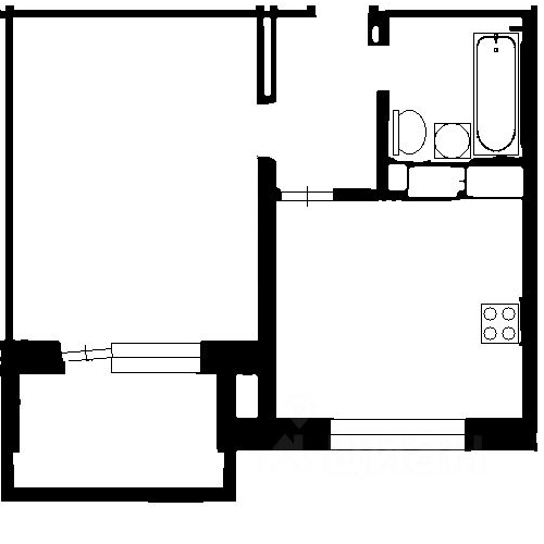 1-комн квартира с. Домодедово, улица Творчества,  д. 5к1