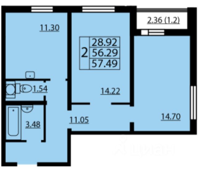 Продажа 2-комн квартиры на вторичном рынке улица Лидии Зверевой, 3к3
