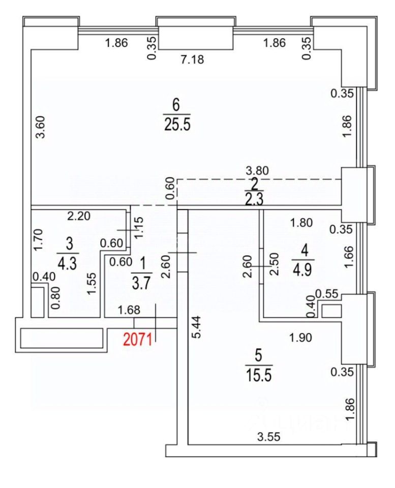 Продажа 2-комн квартиры на вторичном рынке Автомобильный проезд, 4