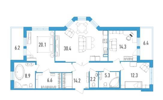 Продажа 3-комн квартиры на вторичном рынке б-р Головнина,  д. 3,  к. 1