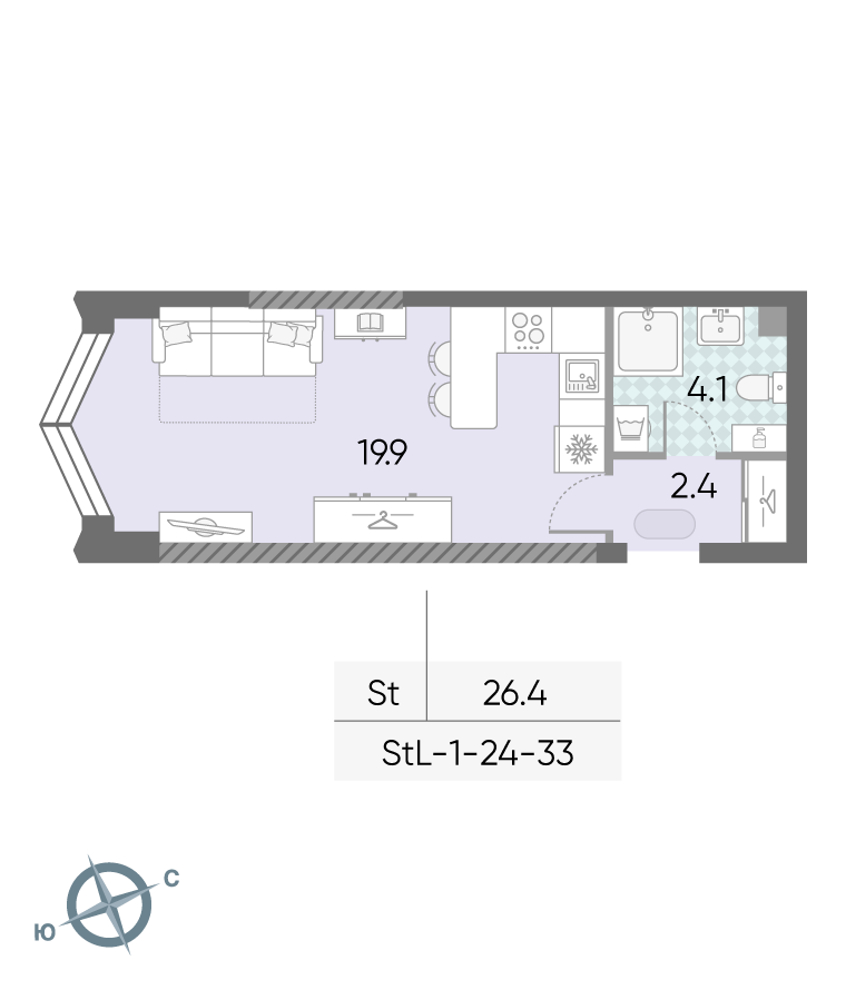 Продажа студии Автозаводская площадь, д.вл.23
