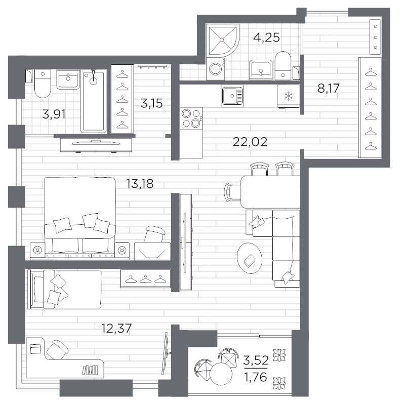 Продажа 2-комн квартиры в новостройке Санкт-Петербург г., Суздальское ш.,  к. 622