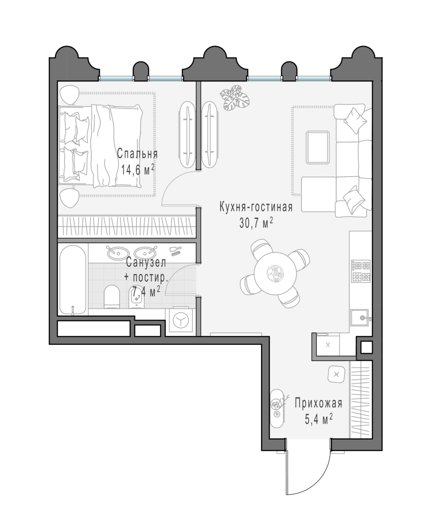 Продажа 1-комн квартиры в новостройке Москва г., Фрунзенская наб.,  к. D
