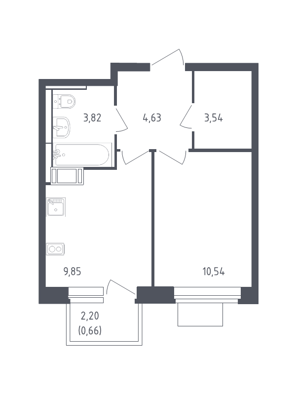 Продажа 1-комн квартиры в новостройке Юрлово д., Пятницкая ул.,  к. 2.2