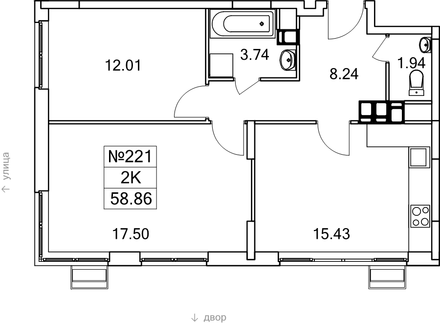 Продажа 2-комн квартиры в новостройке Томилино п., Рязанское ш.,  к. 5