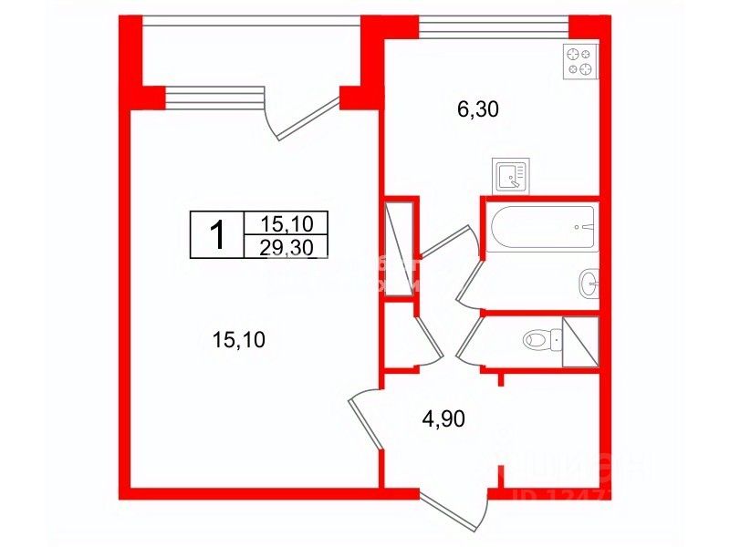 Продажа 1-комн квартиры на вторичном рынке проспект Маршала Жукова, 26/16В