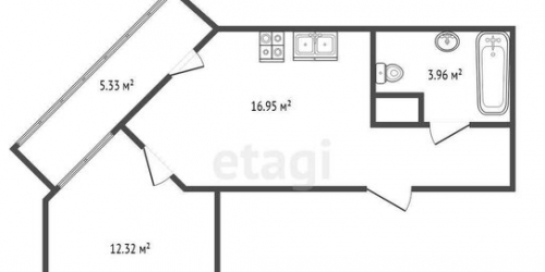 1-комн квартира Богатырский пр-кт,  д. 2,  к. А