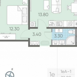 Продажа 1-комн квартиры на вторичном рынке Ковалёво, Поперечная улица,  д. 1 к2