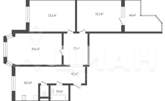 Продажа 3-комн квартиры на вторичном рынке Новороссийская улица,  д. 27