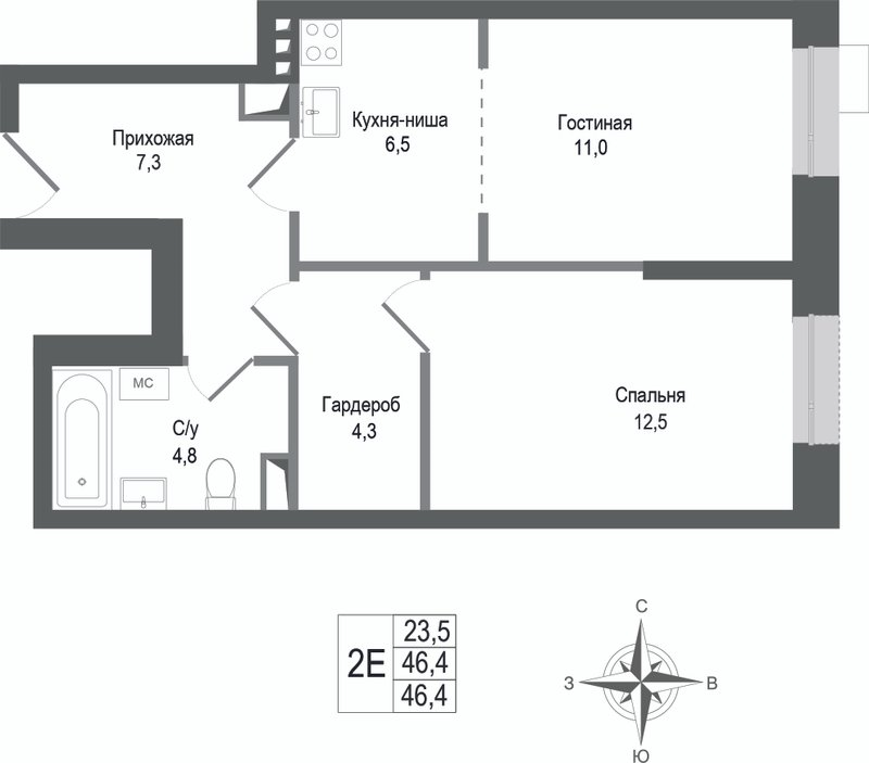 Продажа 1-комн квартиры в новостройке Королёв г.,  к. 2