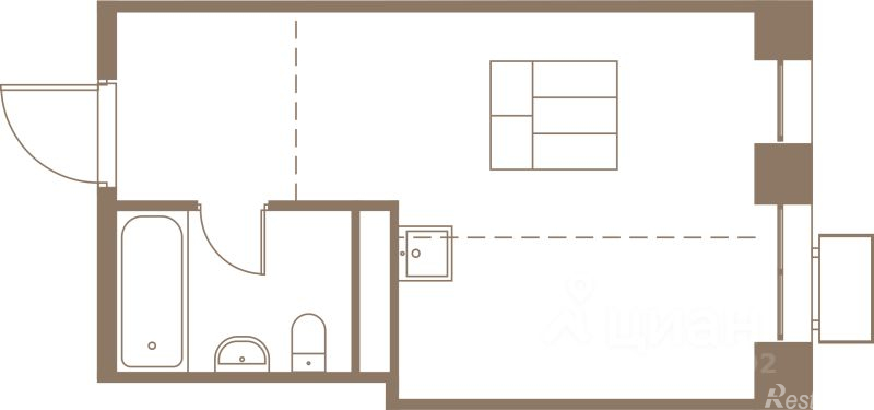 Продажа 1-комн квартиры в новостройке Кудринка, Надсоновская улица,  д. 1