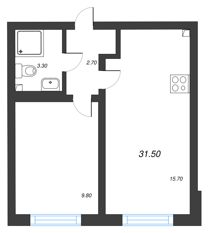 Продажа 1-комн квартиры в новостройке Санкт-Петербург г., Пискаревский пр-кт,  к. 16