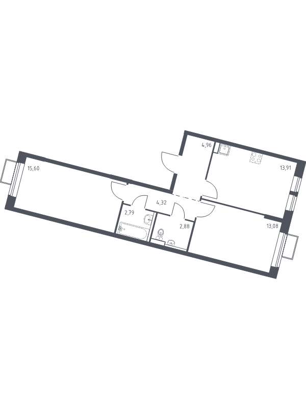 Продажа 2-комн квартиры в новостройке Москва г., Ленинградское ш.,  к. 5