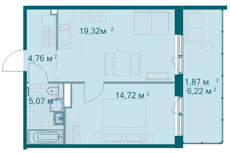 Продажа 1-комн квартиры в новостройке Всеволожск г., Дорога Жизни ш.,  к. 4.8