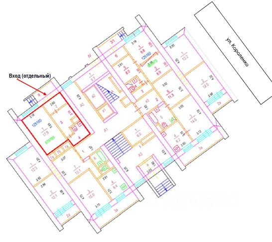 Продажа ПСН ул Короленко,  д. 2,  к. 7