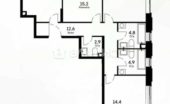Продажа 3-комн квартиры на вторичном рынке проспект Лихачёва,  д. 16 к1