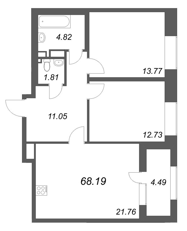 Продажа 2-комн квартиры в новостройке Шушары п., Школьная ул.,  к. 1