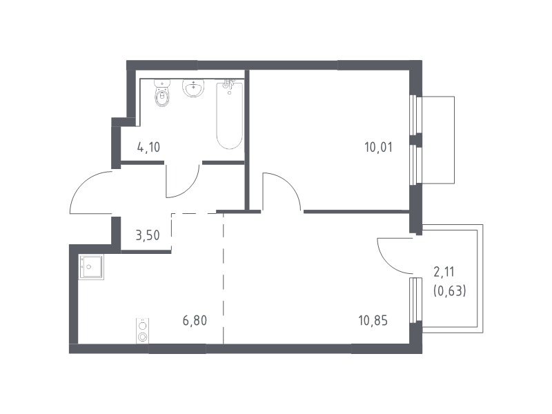 Продажа 1-комн квартиры в новостройке Мисайлово д., Молодежный б-р,  к. 19