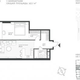 Продажа 1-комн квартиры в новостройке Крылатская ул,  д. 33 к2