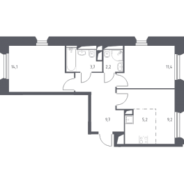 Продажа 2-комн квартиры в новостройке Заречье п., Заречная ул., к. 3.2 Продажа 2-комн квартиры в новостройке Заречье п., Заречная ул., к. 3.2