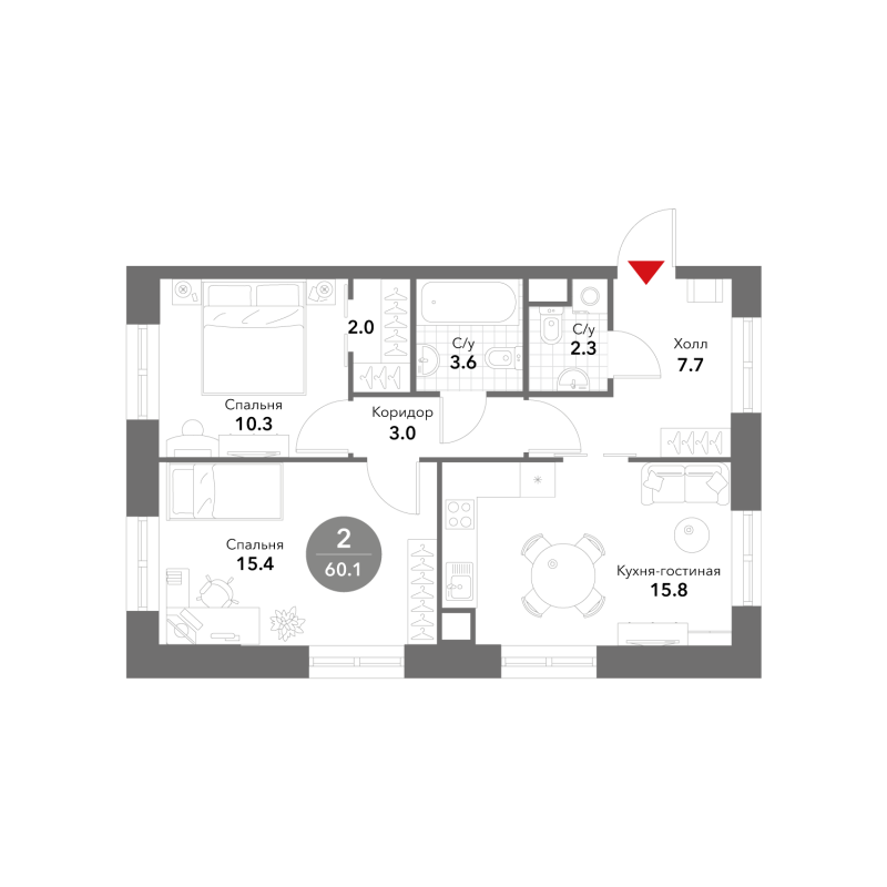 Продажа 2-комн квартиры в новостройке Москва г., Летниковская ул.,  к. 1