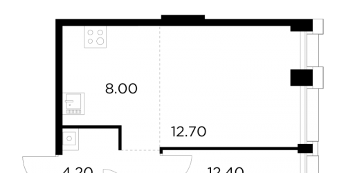 1-комн квартира Москва г., Адмирала Макарова ул.,  к. 1