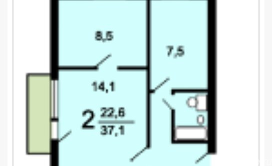 Продажа 2-комн квартиры на вторичном рынке Смольная улица,  д. 47
