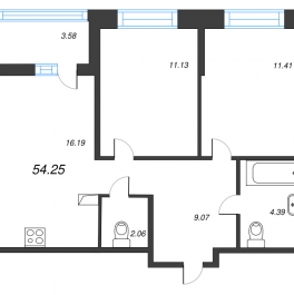 Продажа 2-комн квартиры в новостройке Санкт-Петербург г., Парашютная ул.,  к. 1