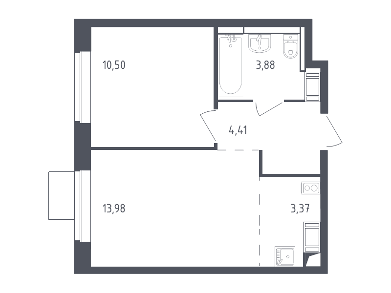 Продажа 1-комн квартиры в новостройке Юрлово д., Пятницкая ул.,  к. 2.2