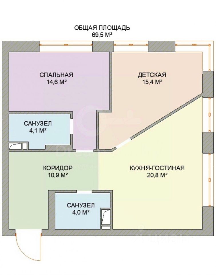 Продажа 2-комн квартиры на вторичном рынке проезд Жуков, 21Б