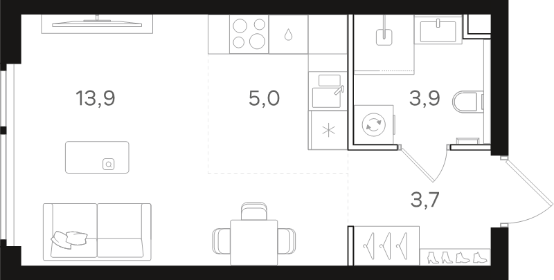 Продажа студии Москва г., Открытое ш.,  к. 6