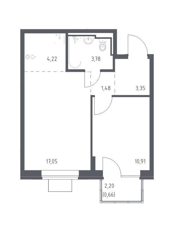 Продажа 1-комн квартиры в новостройке Богданиха д., Красная Слобода ул.,  к. 7.1