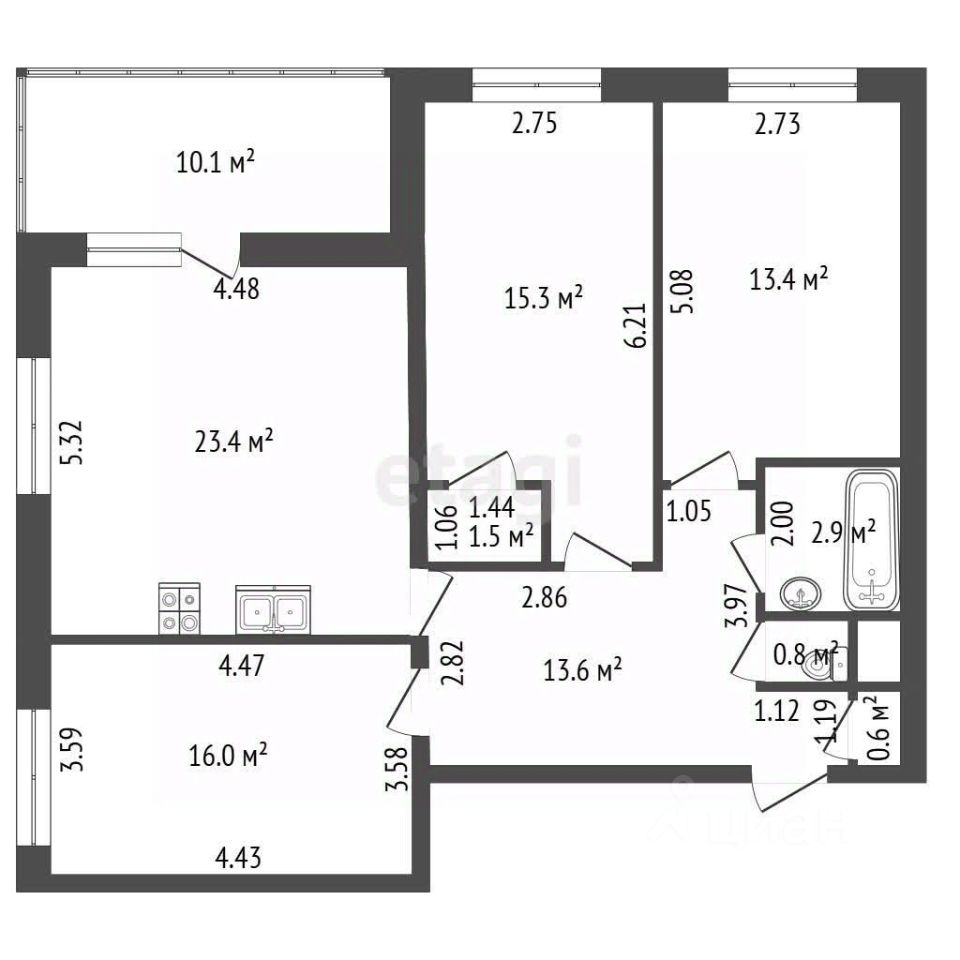 Продажа 3-комн квартиры на вторичном рынке улица Дыбенко, 11к3