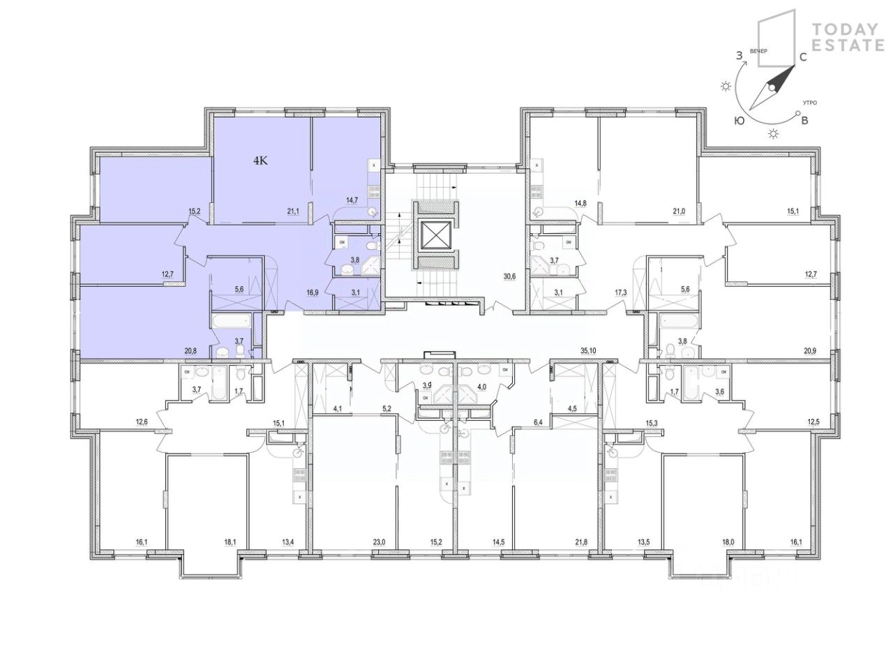 Продажа 4-комн квартиры на вторичном рынке д. Болтино, улица Баздырева, 1