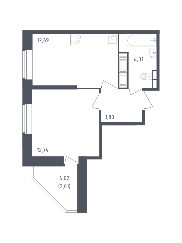 Продажа 1-комн квартиры в новостройке Санкт-Петербург г., Славянская ул.,  к. 39