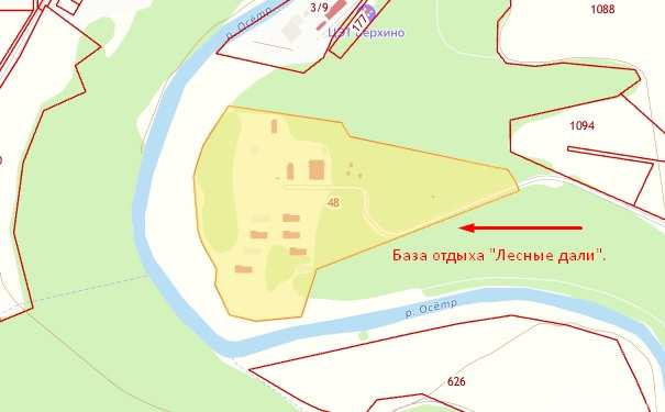 Продажа отдельного здания деревня Берхино, базы отдыха Лесные дали территория