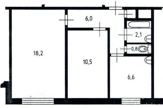 Продажа 2-комн квартиры на вторичном рынке Раменское г, Красноармейская ул