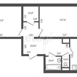 Продажа 2-комн квартиры на вторичном рынке Днепропетровская улица,  д. 37