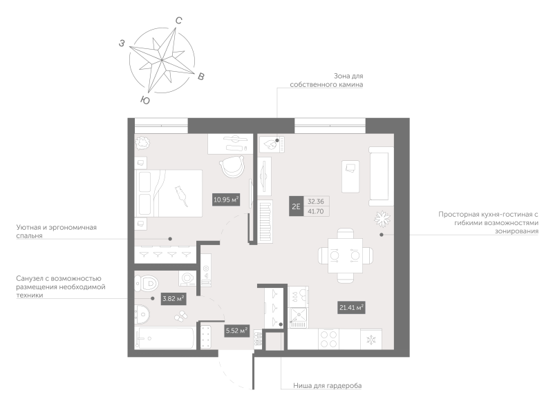 Продажа 1-комн квартиры в новостройке Санкт-Петербург г., Коломяжский пр-кт,  к. 1