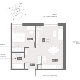 Продажа 1-комн квартиры в новостройке Санкт-Петербург г., Коломяжский пр-кт,  к. 1
