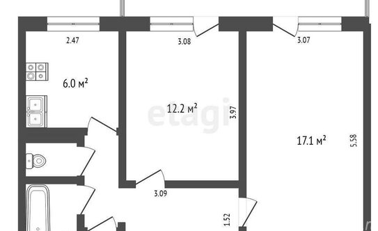 Продажа 2-комн квартиры на вторичном рынке Хорлово, ул Победы,  д. 1